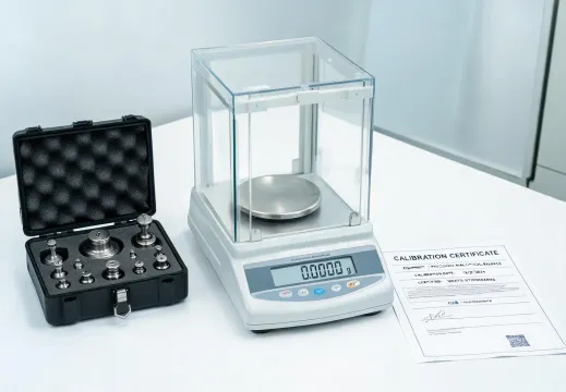 Precision balance with calibration weights