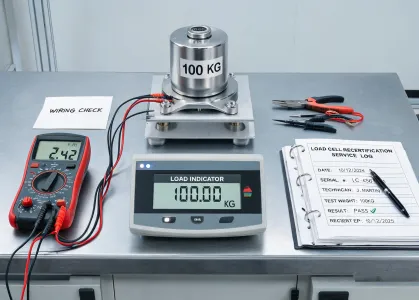 Load cell repair and recertification bench